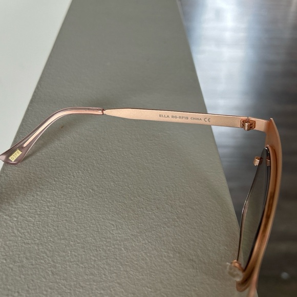 DIFF Eyewear Ella Rose Gold Brown Gradient Sunglasses - Picture 8 of 11